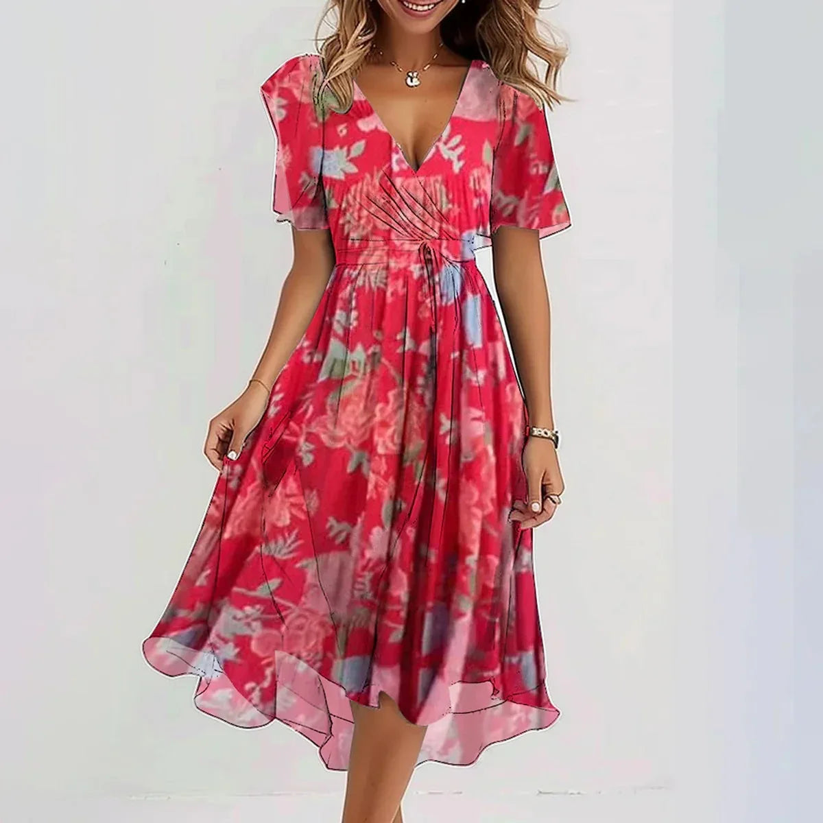 Kimberley - Dress with Short Sleeves