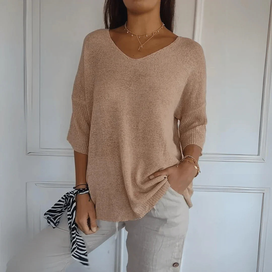 Nathalie - Elegant Knitted Shirt